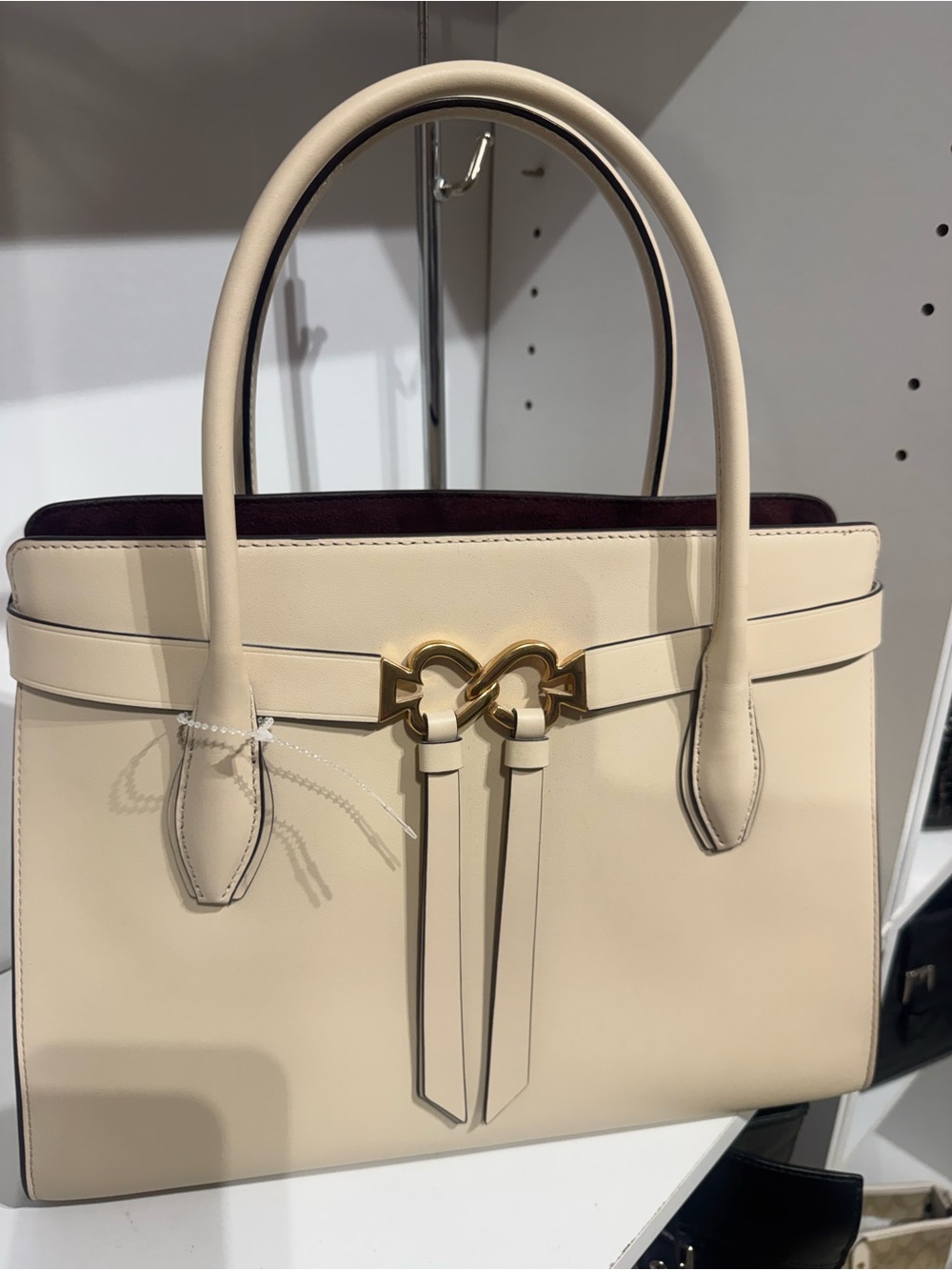 kate spade Cream Leather Satchel with Gold Hardware - Picture 2 of 5